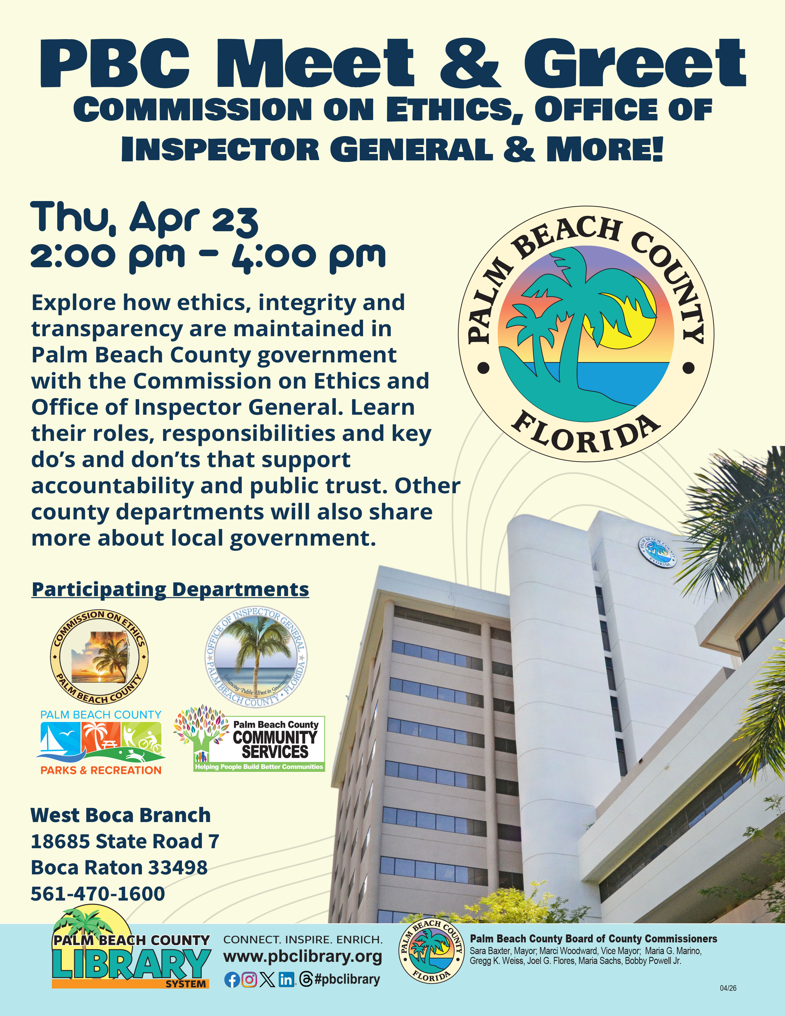 PBC Meet & Greet - Commission on Ethics, Inspector General